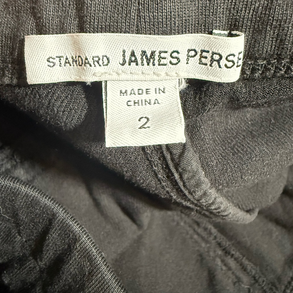 James Perse Women’s Black Drawstring Jogger Pants Size 2 Cotton Modal Casual‎ - Picture 8 of 9